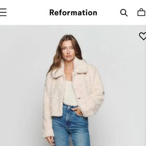 NWT REFORMATION Faux Fur Jacket